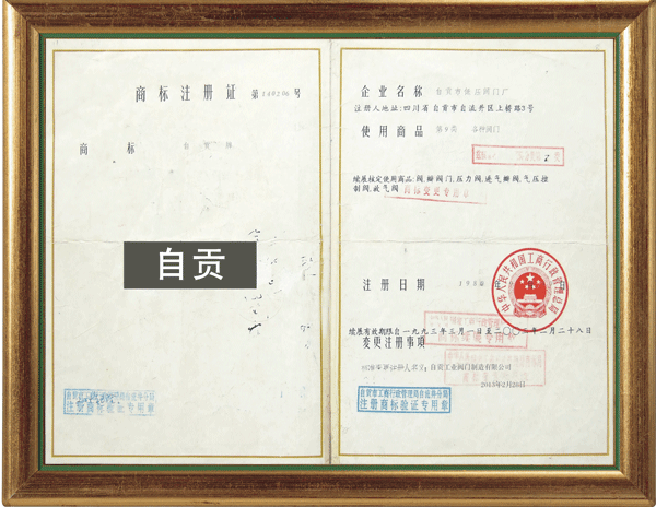 Registered Trademark Certificate