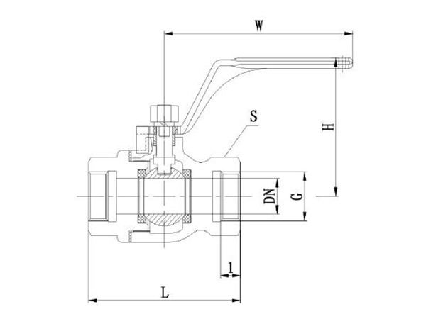 Civil female thread ball valve