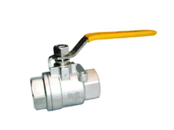 Two-piece threaded ball valve