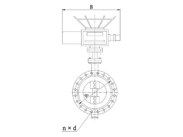 Electric series flanged soft seal butterfly valve